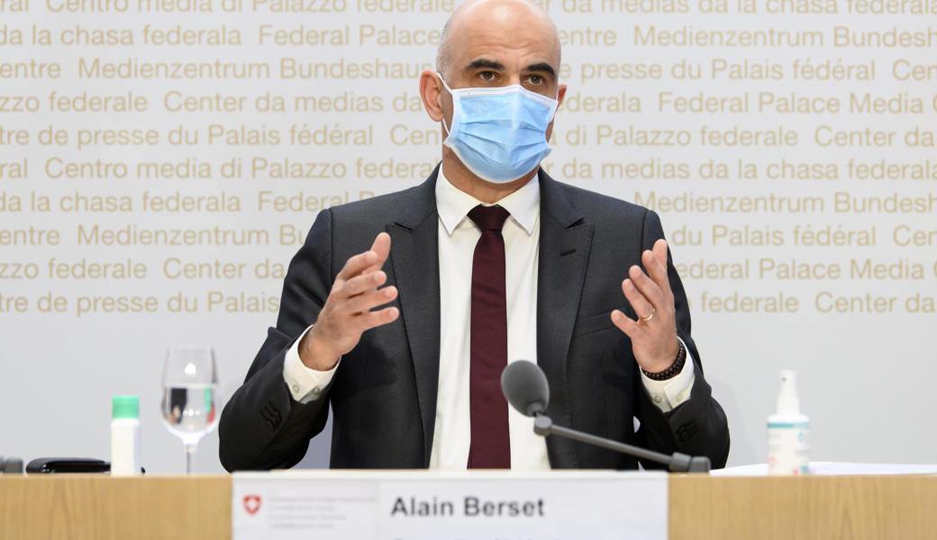 Gesundheitsminister Alain Berset an der Medienkonferenz vom Freitag.