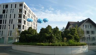 Ballons werben für Ortsplanung