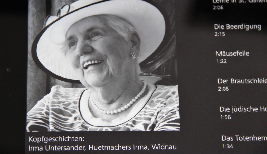 „Huetmachers Irma“ Untersander führte einen Hutladen in Widnau. Sie erzählt in waschechtem Widnauer Dialekt aus ihrem Leben.