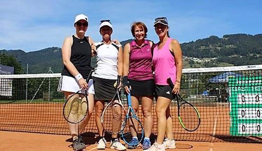 Doppelfinal der Frauen (von links): Jasmin und Ursi Grob siegen gegen Verena Mäder und Sara Fehr.