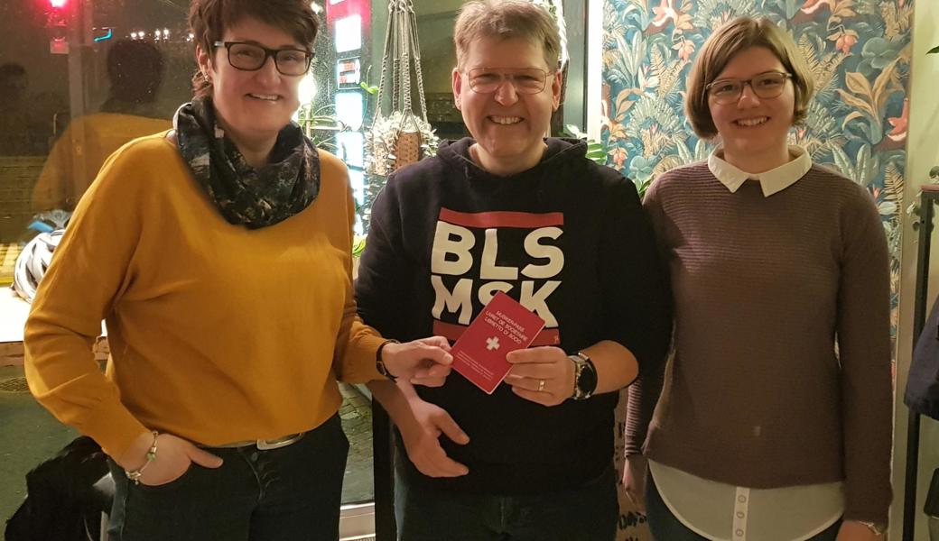 Präsidentin Christine Schmidheiny (links) mit Neumitglied André Breitenmoser und dem neuen GPK-Mitglied Jasmin Wigger.