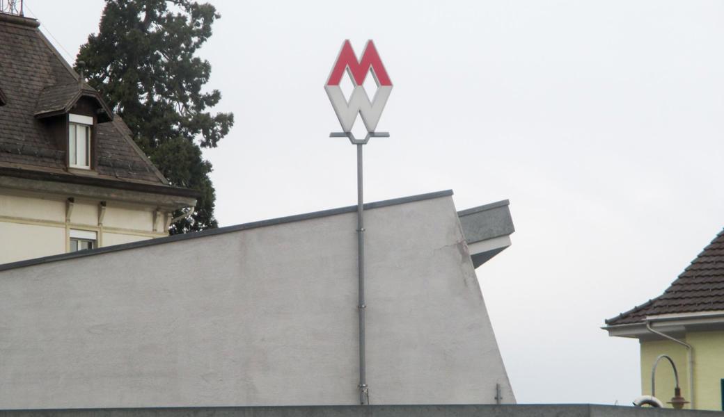 Das Signet auf dem Bahnhofgebäude «MW» bedeutet Metro Walzenhausen.