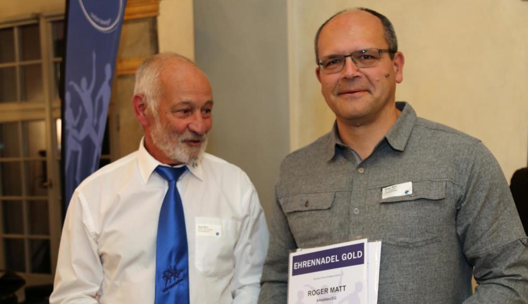 Roger Matt (rechts) wurde von der Sport Union Schweiz geehrt.