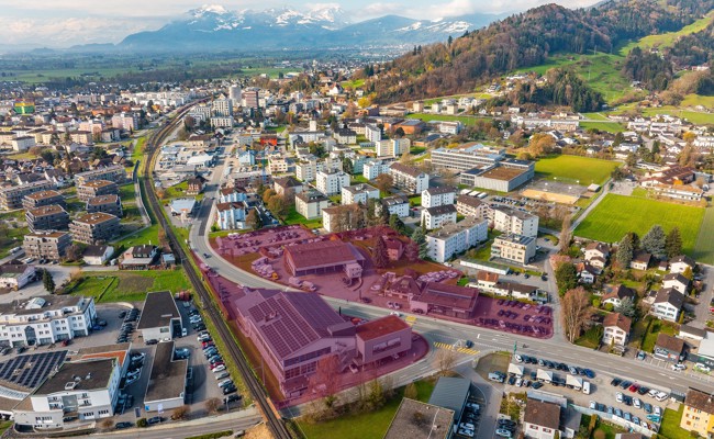 Aus dem Stern-Garage-Areal in Heerbrugg wird ein grosses Wohnquartier