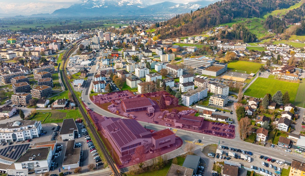 Aus dem Stern-Garage-Areal in Heerbrugg wird ein grosses Wohnquartier