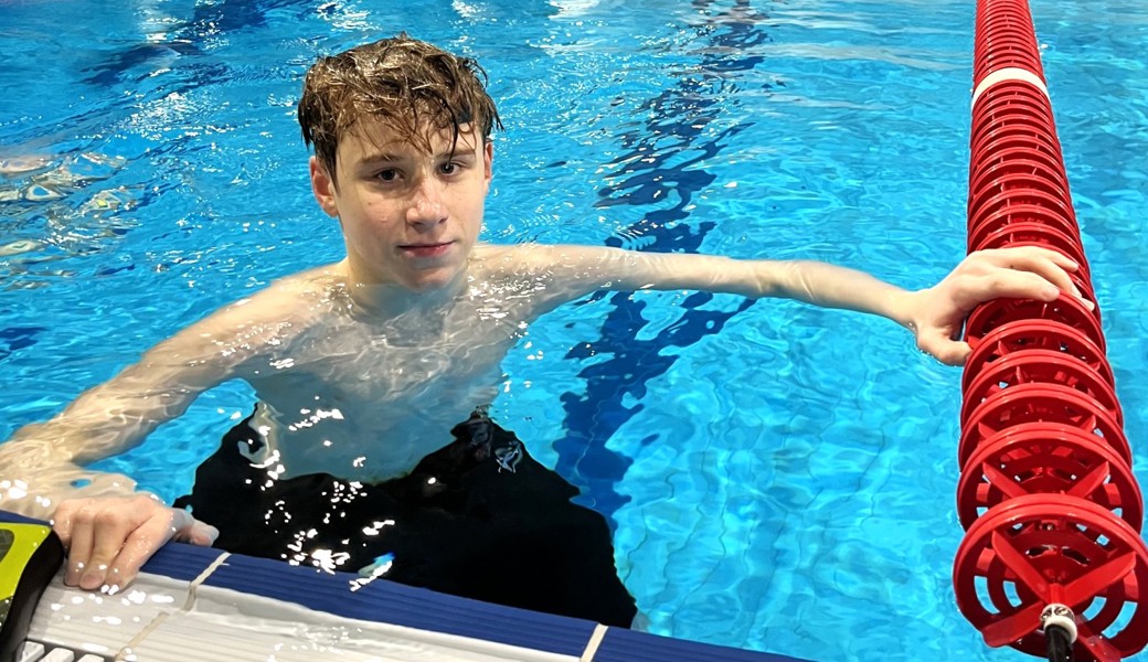 Der 14-jährige Eliah Schällebaum überzeugt am Rheinfallmeeting