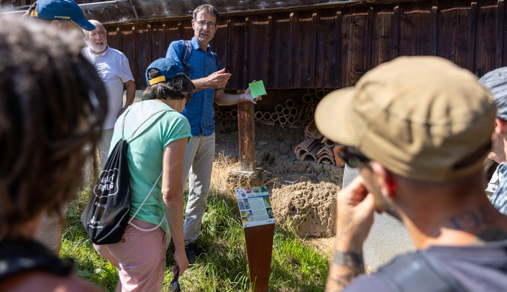 Wildbienenexperte Andreas Müller begeisterte auf der Exkursion mit seinem fundierten Wissen.