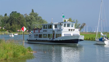 Den Schiffen im Alten Rhein ging bereits im Juli das Wasser aus