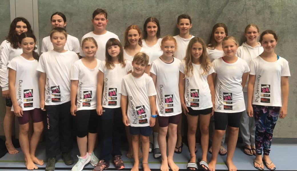 20 Sportlerinnen und Sportler von Rhy Swimming starteten in Eschen. 