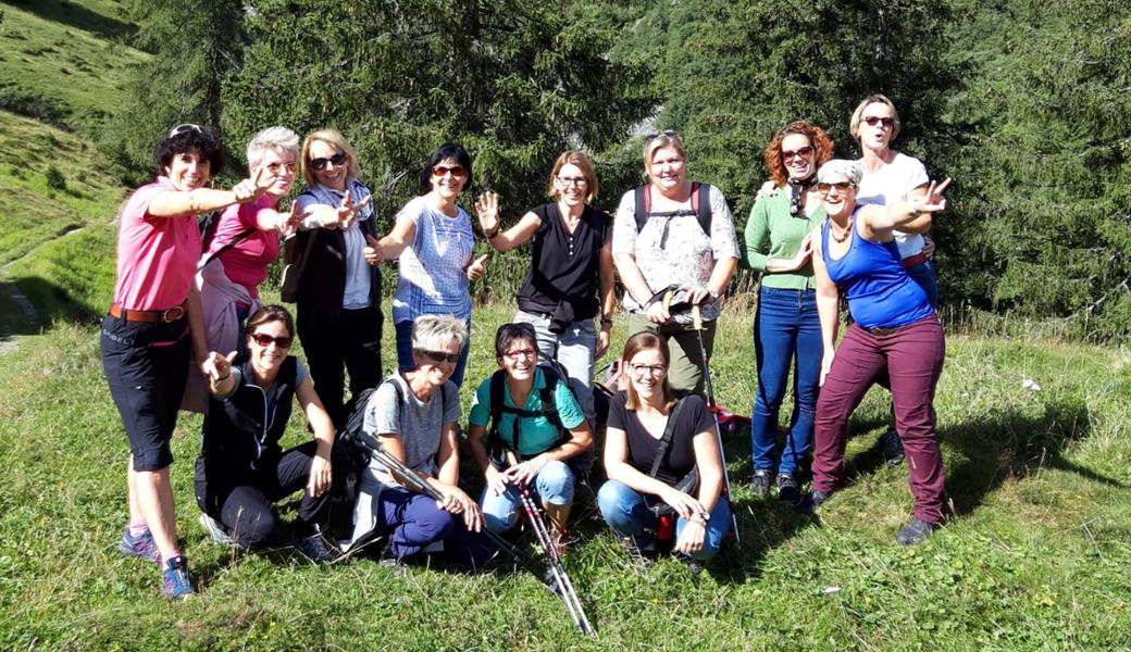 Beeindruckt vom schönen Val Lumnezia genossen die Rhintaler Perchtawiiber den Ausflug.