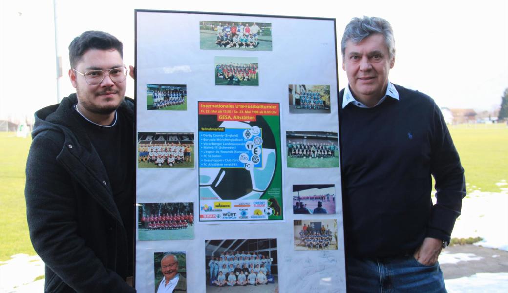 Urs Steiger und sein Sohn Kevin Steiger sind für die sportlichen Belange des U19-Turniers in Altstätten verantwortlich.