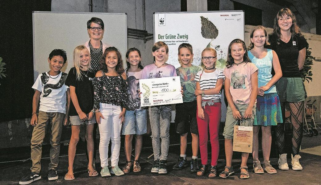 Den Sieg holte sich die Primarschule Bündt in Rüthi mit ihrem Lerngarten.  