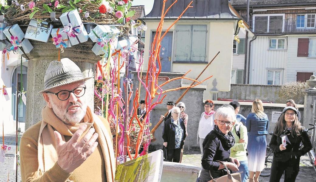 Urs Stieger wusste das diesjährige «Brünnele» mit passenden Texten und wohlgewählten Liedern stimmungsvoll zu umrahmen. 