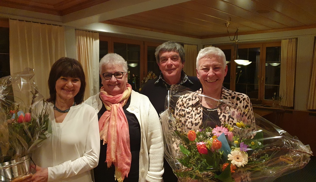 von links: Hildegard Seitz, Heidi & Jürg Andrist, Susann Schmitter