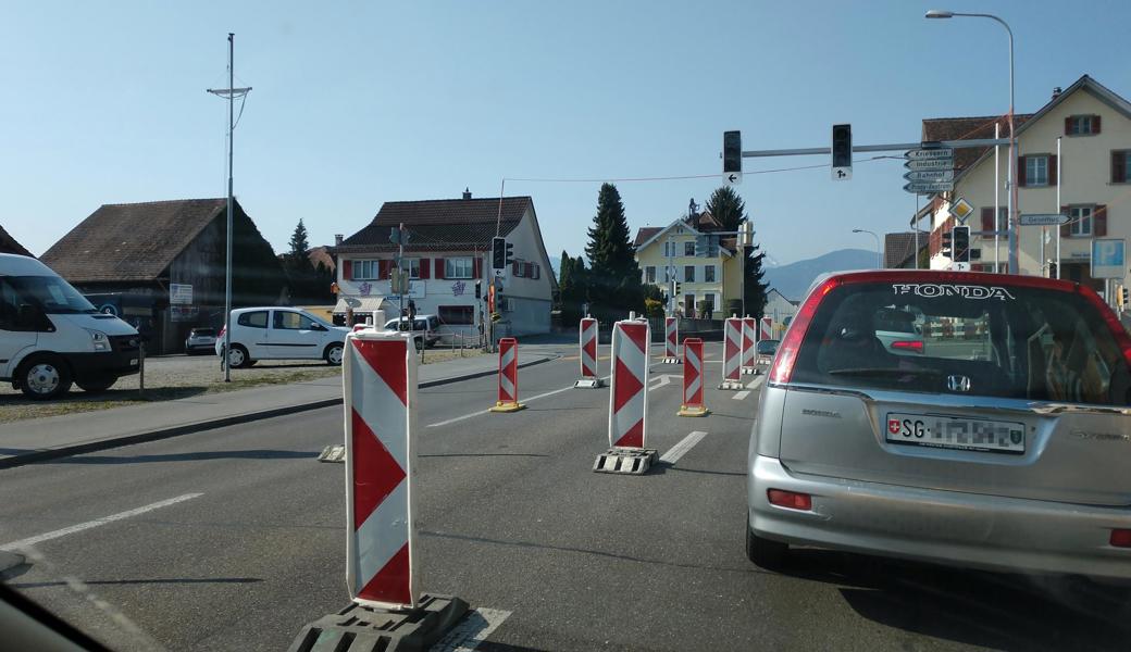 In Rebstein wird nächste Woche nachts die Staatsstrasse zwischen Rebbergstrasse (beim ri.nova impulszentrum) und Gemeindegrenze Balgach saniert.