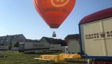 Ballon streifte Zirkuswagen