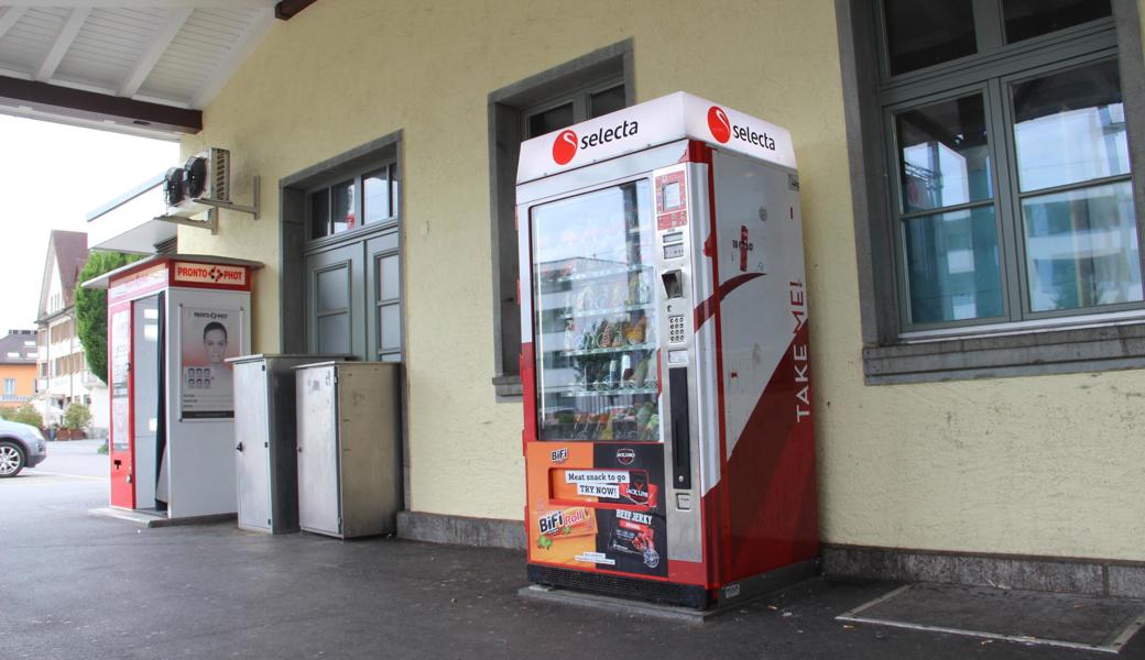 Tatort Heerbrugg: Selecta-Automat am Bahnhof. 