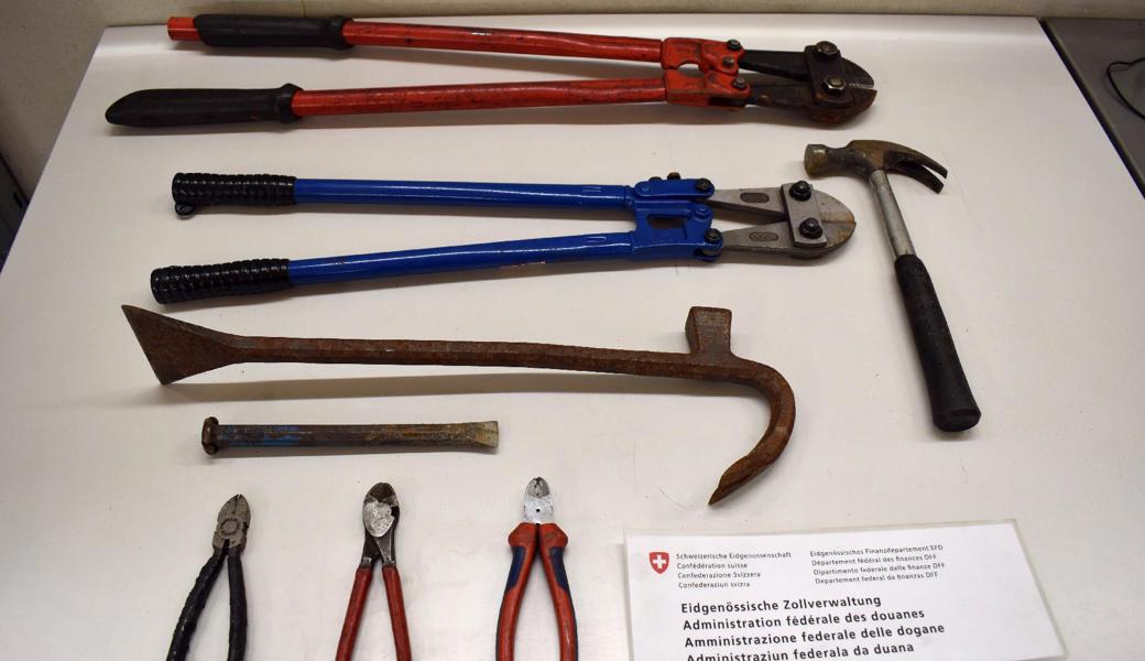 Sichergestelltes Einbruchswerkzeug.