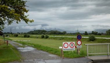 Hoher Rheinpegel: Die Vorländer sind teilweise vorsorglich gesperrt