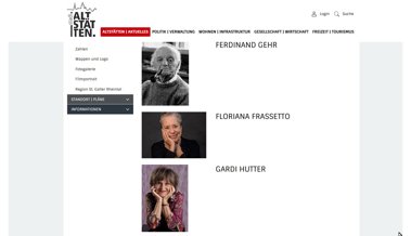 Altstätter Köpfe auf altstaetten.ch: Portraits auf der Stadt-Webseite