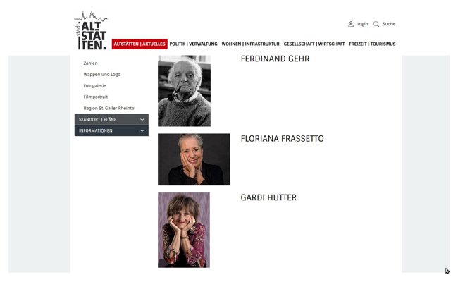 Altstätter Köpfe auf altstaetten.ch: Portraits auf der Stadt-Webseite