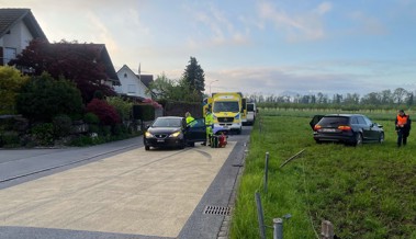 Nach Kollision: Eine Person muss ins Spital, eine andere landet im Weidezaun