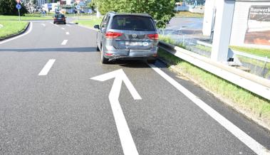 Kollision auf der Autobahnausfahrt