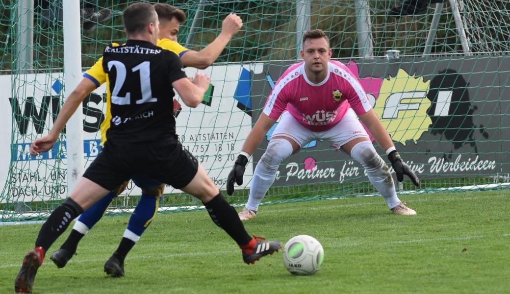 Goalie Andrin Dietsche, der gegen Au-Berneck Altstättens Punktgewinn sicherte, dürfte auch in Vaduz gefordert werden.