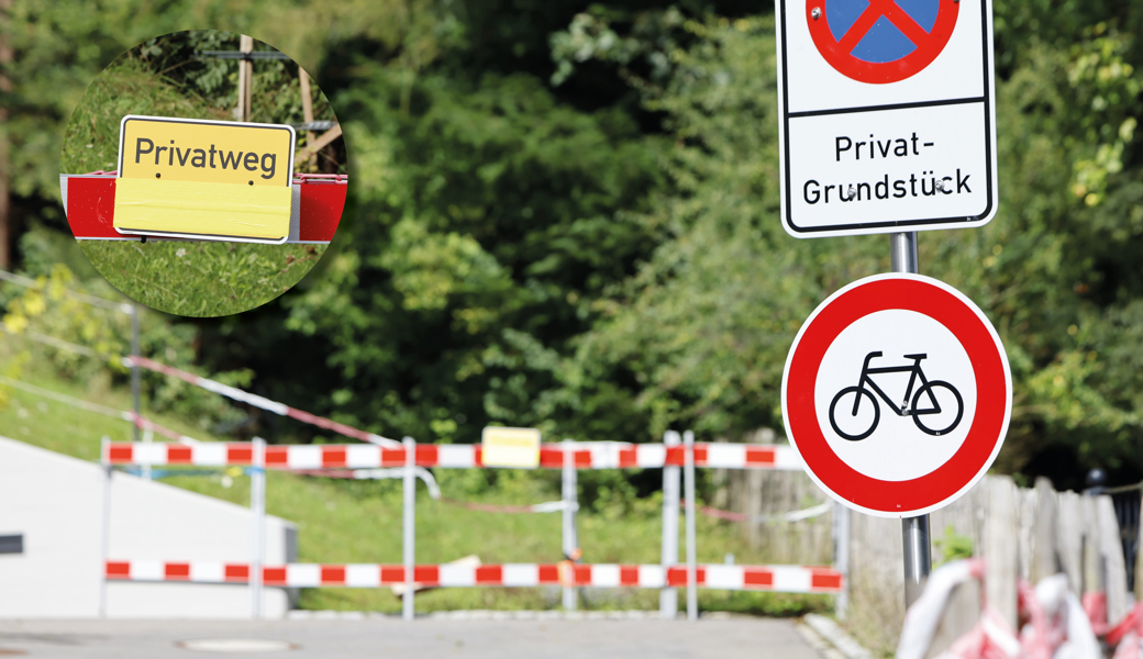 Ein gesperrter Privatweg im Weiler Kapf erhitzt die Gemüter, aber nur im Stillen
