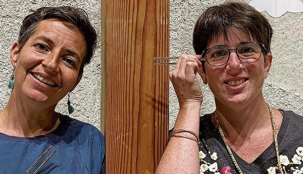 Die neuen Ehrenmitglieder (v. l.): Kerstin Kobelt und Leslie Etter. 