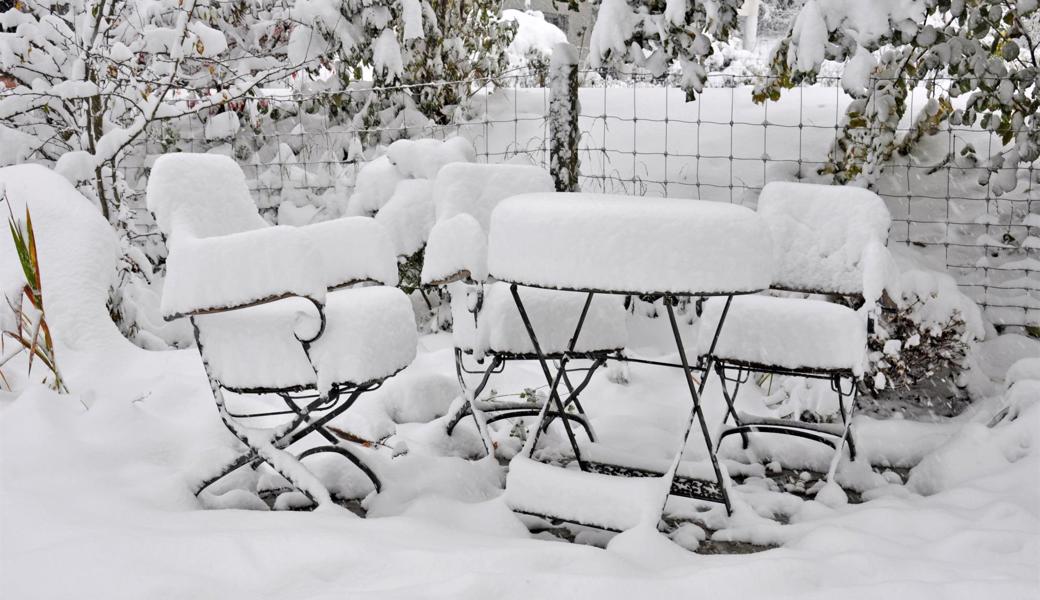 Noch können viele Leute die Schneetage geniessen und aus der warmen Stube in den Garten schauen.