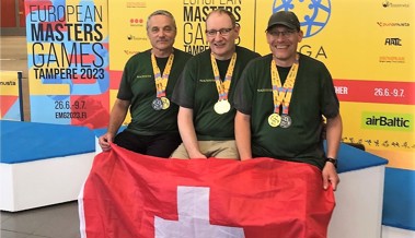 Altstätter Pistolenschützen gewinnen Team-Gold an den European Masters Games in Finnland