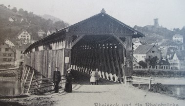 Brückenschlag über den Rhein: Vor 150 Jahren wurde die erste Holzbrücke errichtet