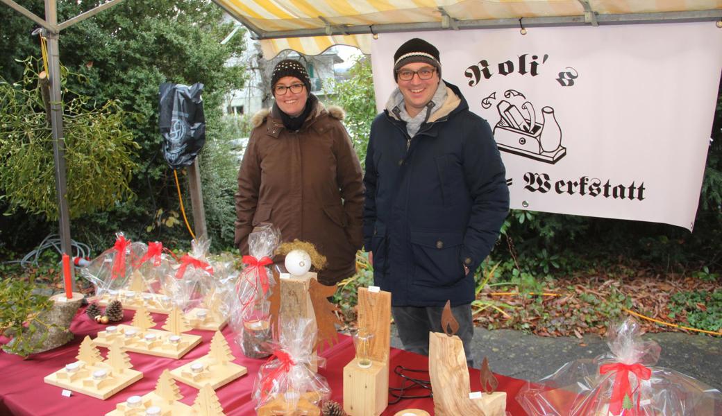 Roland Lüchinger hat seine Hobbywerkstatt zwar in Diepoldsau, er ist jedoch ein gebürtiger Montlinger und war das erste Mal am Weihnachtsmarkt.