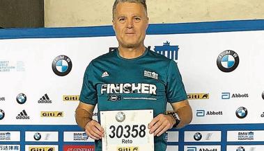 Reto Moschen nahm am Berlin-Marathon teil