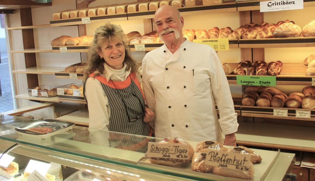 Pius Rist ist mit 76 weitherum der älteste aktive Bäcker. Er und seine Gattin Uschi sind froh, dass derzeit alles für eine gute Nachfolgelösung spricht.