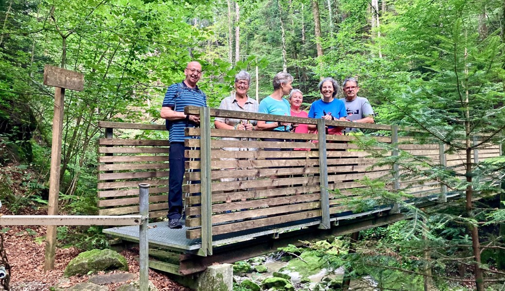 Über das Schleife-Brüggli am Gstaldenbach ging’s von Wolfhalden zurück nach Heiden.Bild: pd