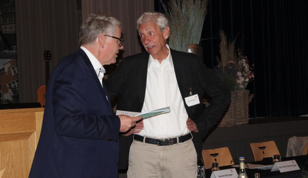 Galledia-Verwaltungsratspräsident Urs Schneider (l.) und Verwaltungsrat Christoph Rohner.