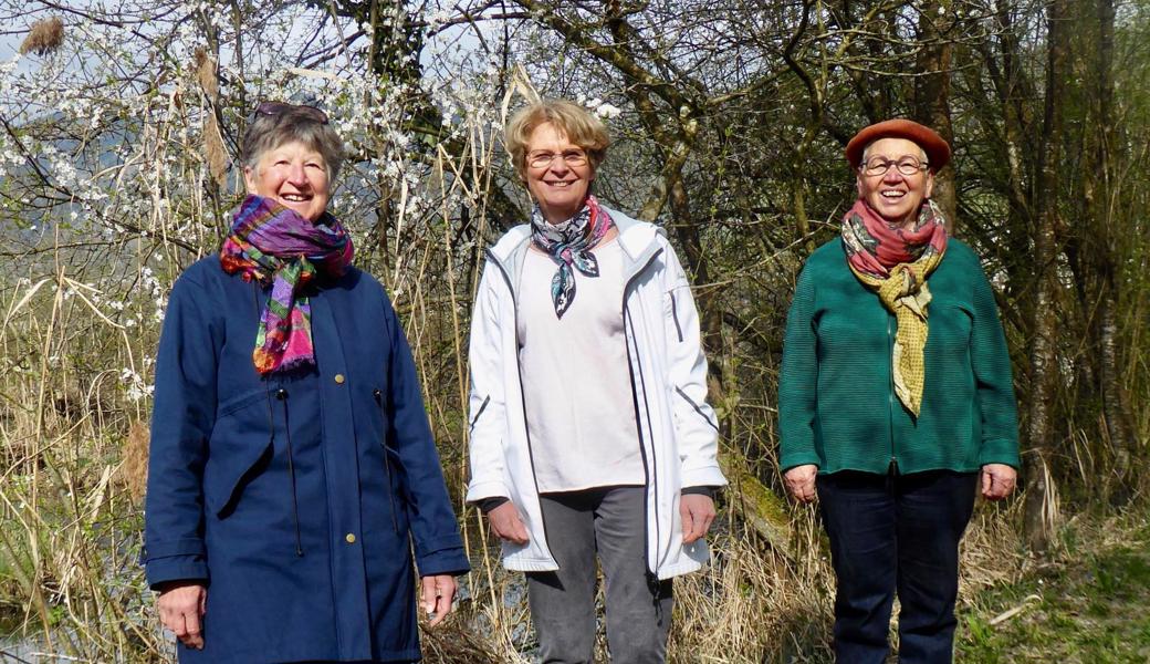 Die Rheintaler Klimaseniorinnen Marianne Hangartner, Margrit Kessler und Berta Thurnherr (von links).