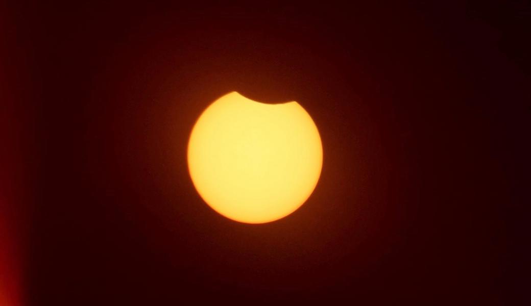 Die Sonne heute Mittag in Altstätten.