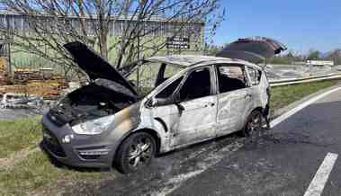 50-Jährige stellt ihr Auto im Wiesland ab, wo es komplett ausbrennt