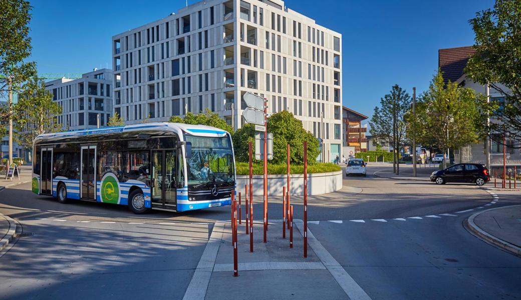 Elektrobus der RTB in Widnau.