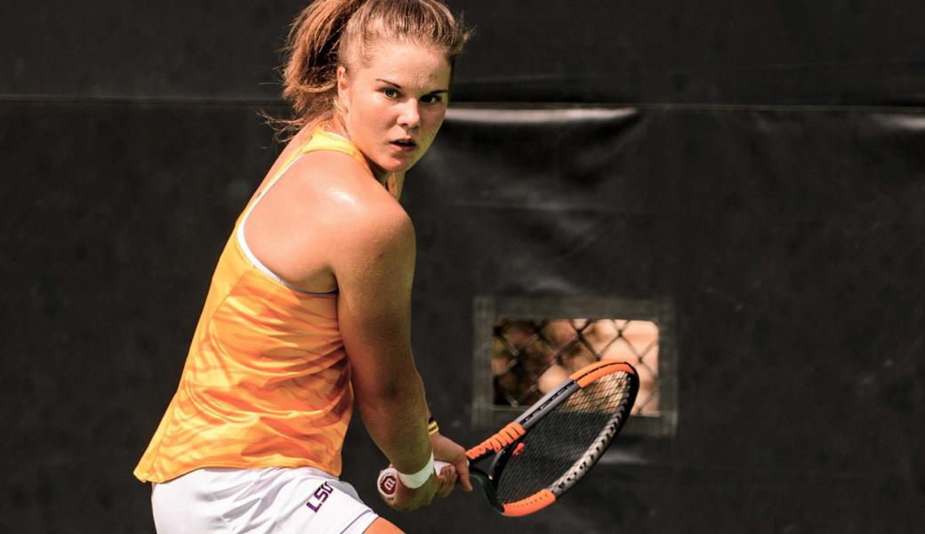 Mit einem Sportstipendium in den USA möchte Nina Geissler ihre Tenniskarriere vorantreiben  