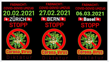 Fasnächtler gegen Corona-Protest