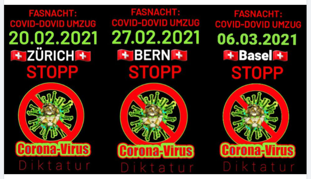 So aktiv wird zum Nichtbefolgen der Corona-Regeln aufgerufen.