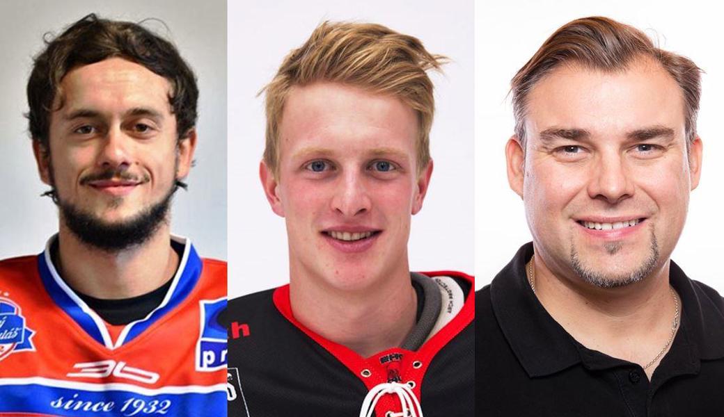 Der 28-jährige Slowake Ondrej Burzala (links) wird Assistenzcoach, Verteidiger Markus Waidacher schliesst sich definitiv dem SCR an und Martin Harzl (rechts) wird neuer Nachwuchschef.