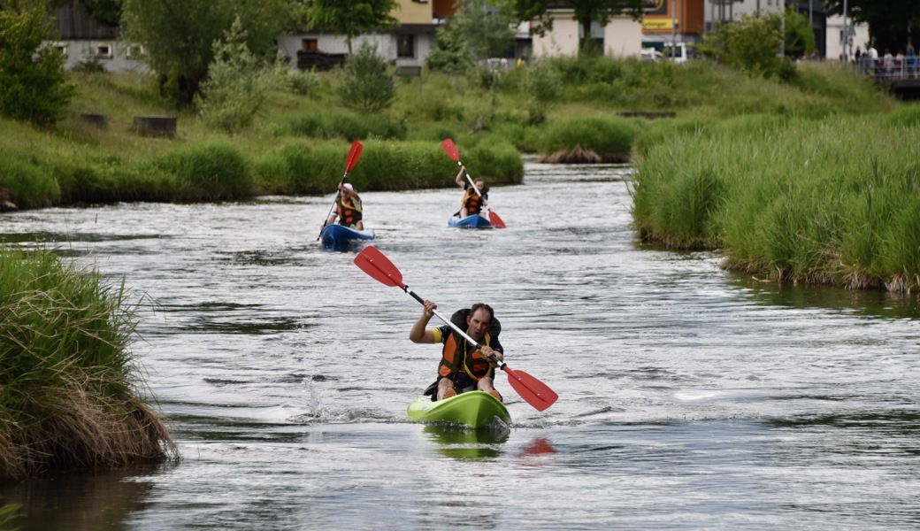 Im ganzen Dorf waren Sportlerinnen und Sportler unterwegs
