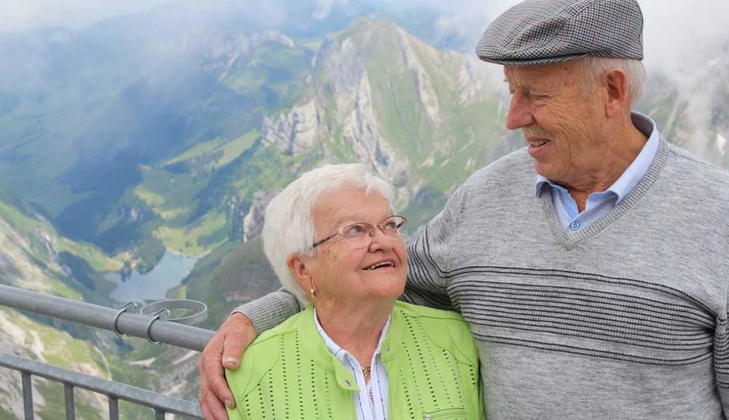 Frieda und Josef Bandel auf dem Säntis. 