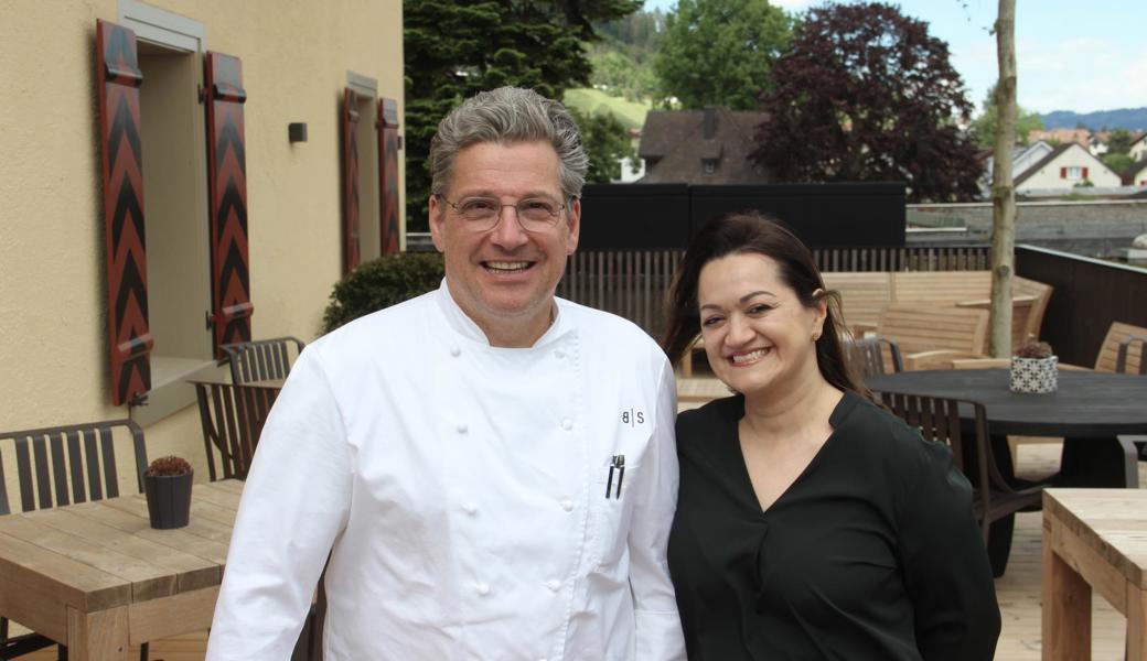 Die Gastgeber im "Bad Balgach by Schützelhofer": Bernd Schützelhofer und Jackie Pedregal.