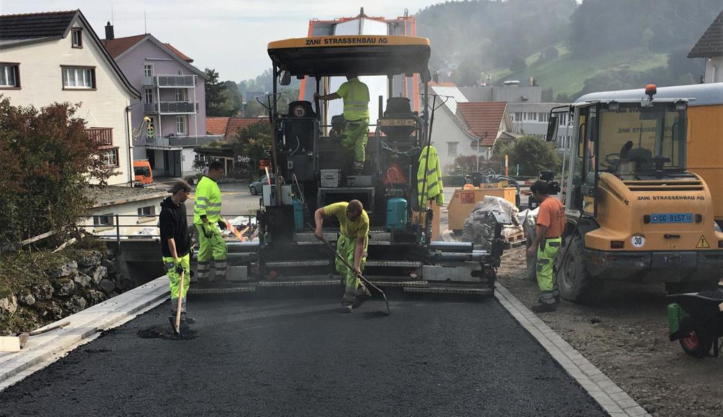 Die Arbeiten an der Brunnenstrasse befinden sich in der Schlussphase.